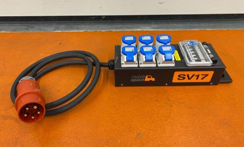 Stromverteiler 6x 16A blau
