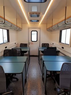 Büroanhänger, Büromobil 2x5 Arbeitsplätze