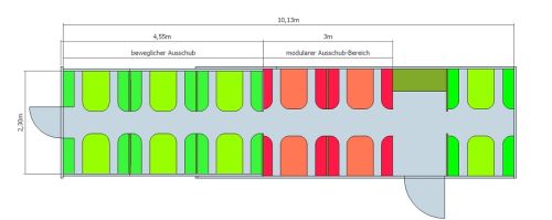 Crew-Aufenthalt, mobile Kantine, Kantinenmobil, Büromobil,Team-Aufenthaltsmobil,Aufenthaltsmobil,Mannschaftswagen