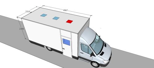 Kostümbus, Garderobenmobil, Garderobensprinter, Kostümmobil, Umkleidemobil, Kostümwagen, Garderobenwagen