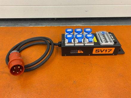 Stromverteiler 6x 16A blau
